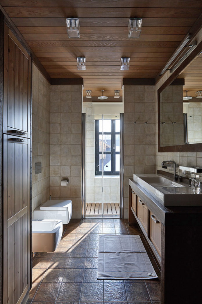 Туалет с окном в частном доме дизайн